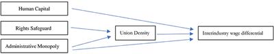 The interindustry wage differentials by sector in China: What is the role of union density?